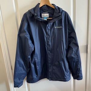 Columbia Men’s large navy blue rain jacket